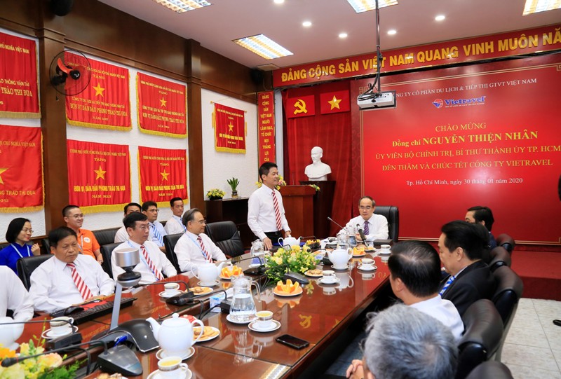 Thành ủy TP Hồ Chí Minh thăm, chúc mừng đầu xuân tại Vietravel

